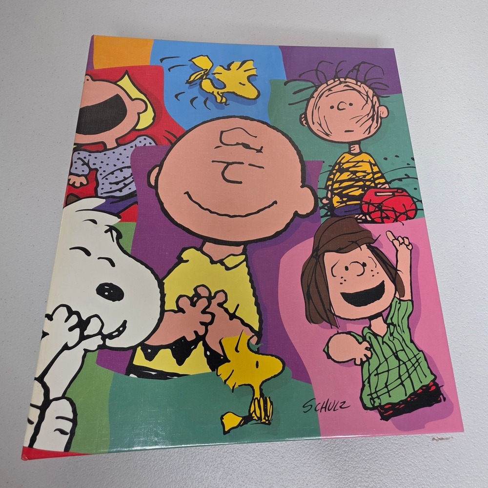 Vintage Ambassador Peanuts Snoopy Photo Album 3-Ring Binder Recipe Card Storage